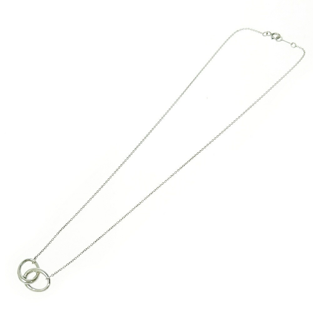 TIFFANY Co Silver Double Loop Necklace